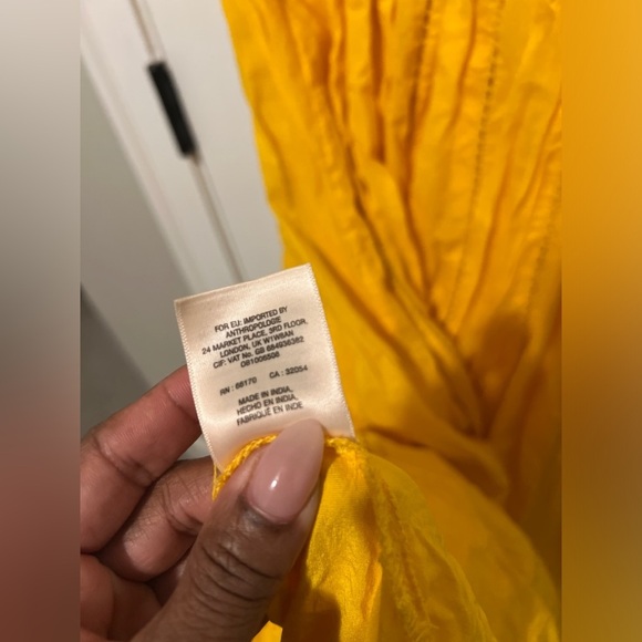 Anthropologie Maeve Arcadia Maxi Dress in marigold Size 0 - Picture 7 of 11